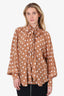 Zimmerman Brown Polka-Dot Silk Blouse Size 2
