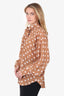 Zimmerman Brown Polka-Dot Silk Blouse Size 2