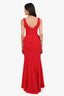 BCBG Max Azria Red Long Ruffle Dress Size 2