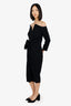 Oscar de la Renta Black Midi Dress Size 6