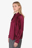 The Fold Burgundy Silk Blouse Size 6