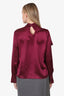 The Fold Burgundy Silk Blouse Size 6