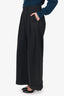 Max Mara Charcoal Wide Leg Trousers Size 10