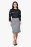 Miu Miu Black/White Plaid Skirt Size 42