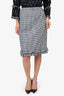 Miu Miu Black/White Plaid Skirt Size 42
