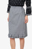 Miu Miu Black/White Plaid Skirt Size 42
