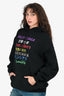 Balenciaga 2020 Black Multicolour Logo Hoodie Size XS