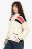 Gucci Cream GG Interlocking Logo V-Neck Cardigan Size XS