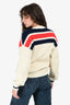 Gucci Cream GG Interlocking Logo V-Neck Cardigan Size XS