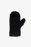 MaxMara Black Alpaca Teddy Mittens Size S/M
