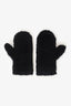 MaxMara Black Alpaca Teddy Mittens Size S/M