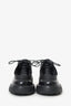 Prada Black Leather Chunky Lace Up Shoes Size 36.5