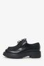 Prada Black Leather Chunky Lace Up Shoes Size 36.5