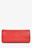 Saint Laurent Red Leather Small Sac De Jour with Strap
