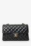 Pre-Loved Chanel™ Black Lambskin Leather Small Classic Double Flap GHW