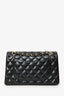 Pre-Loved Chanel™ Black Lambskin Leather Small Classic Double Flap GHW