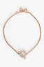 Hermès 18K Rose Gold Diamond Set Finesse Bracelet Size LG