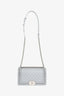 Pre-Loved Chanel™ 2019-2020 Grey Leather Quilted Medium Boy Bag SHW