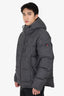Moncler Grey Wool Down Puffer Jacket With Hood Size 6 Mens