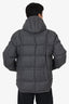 Moncler Grey Wool Down Puffer Jacket With Hood Size 6 Mens