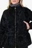 Moncler Black Fur Puffer Jacket Size 4 As Is