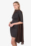 Lanvin Brown Draped Detail Knee Length Dress Estimated Size S
