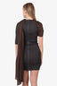 Lanvin Brown Draped Detail Knee Length Dress Estimated Size S