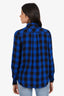 Rag & Bone Black/Blue Buffalo Check Top Size S