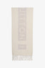 Louis Vuitton Cream/Grey Cashmere Scarf