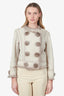 Louis Vuitton Cream Lambskin Mink Trim Jacket Size 40
