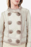 Louis Vuitton Cream Lambskin Mink Trim Jacket Size 40