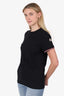 Moncler Black Cotton Tricolour Trimmed Slim Fit T-Shirt Size XS
