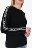 Moncler Black Knit Logo Sweater Size S