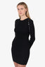 Alexander Wang Black Knit Ribbed Short Dress Size S
