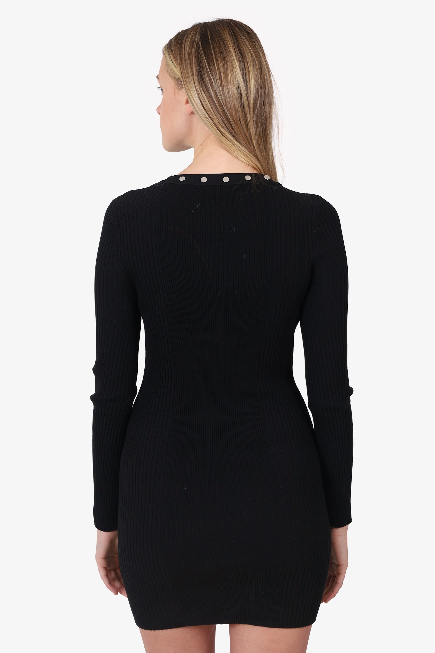 Alexander Wang Black Knit Ribbed Short Dress Size S Mine & Yours Alexander Wang Black Knit Ribbed Short Dress Size S Mine & Yours