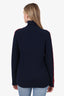 Moncler Navy/Red Wool Logo Sleeve Turtleneck Sweater Size S