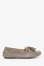 Brunello Cucinelli Brown Suede Ribbon Detail Drivers Estimated Size 37