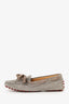 Brunello Cucinelli Brown Suede Ribbon Detail Drivers Estimated Size 37