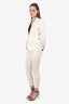 Gucci White Single Breasted Blazer + Slim Leg Pants Size 38