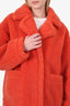 Stand Studio Orange Cropped Teddy Coat Size 38