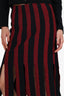 Cinq A Sept Black/Red Open Pleat Skirt Size S