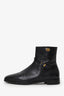 Gucci Black Leather Double G Boots Size 37.5