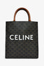 Celine 2019 Black/Brown Coated Canvas Small Triomphe Vertical Cabas Tote