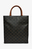 Celine 2019 Black/Brown Coated Canvas Small Triomphe Vertical Cabas Tote