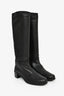 Stuart Weitzman Black Leather High Boots Size 9
