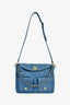 Pre-Loved Chanel™ 2025 Blue Denim Large 'Supple Twin' Shoulder Bag