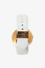 Versace White Thea Watch With Gold Plating