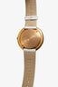 Versace White Thea Watch With Gold Plating