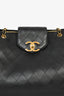 Pre-Loved Chanel™ 1991/94 Black Leather Quilted XL Supermodel Weekender Tote