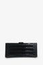 Balenciaga Croc Embossed Leather 'Crew' Hourglass Bag With Strap